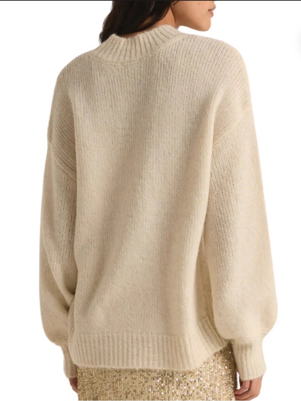 Z Supply Danica Sweater in Sea Salt Size Medium NWT Preppy Capsule Wardrobe $89 - Picture 3 of 9